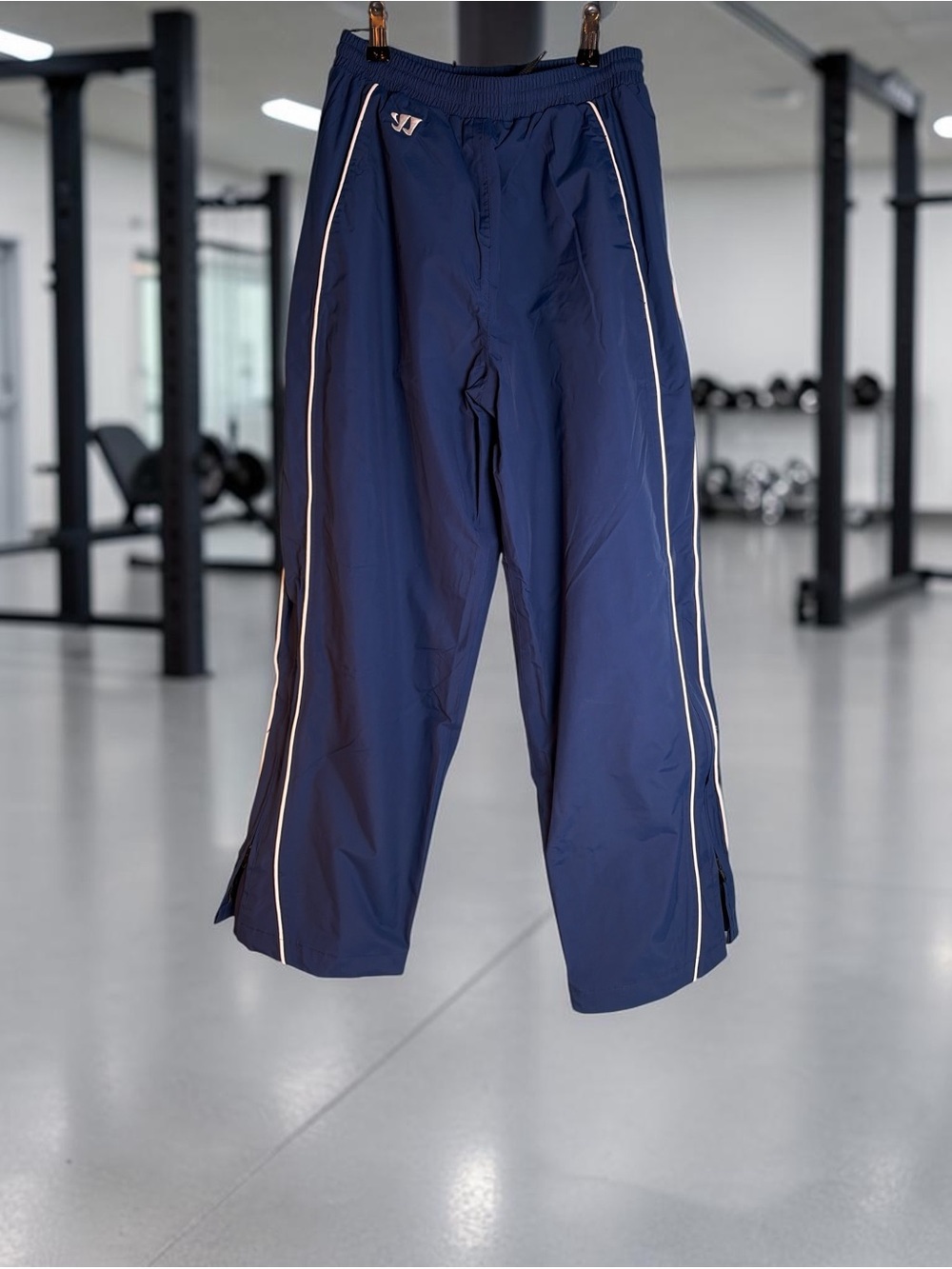 Warrior Track Pants Mens XS Blue Mesh Lined Elastic Waist Athletic